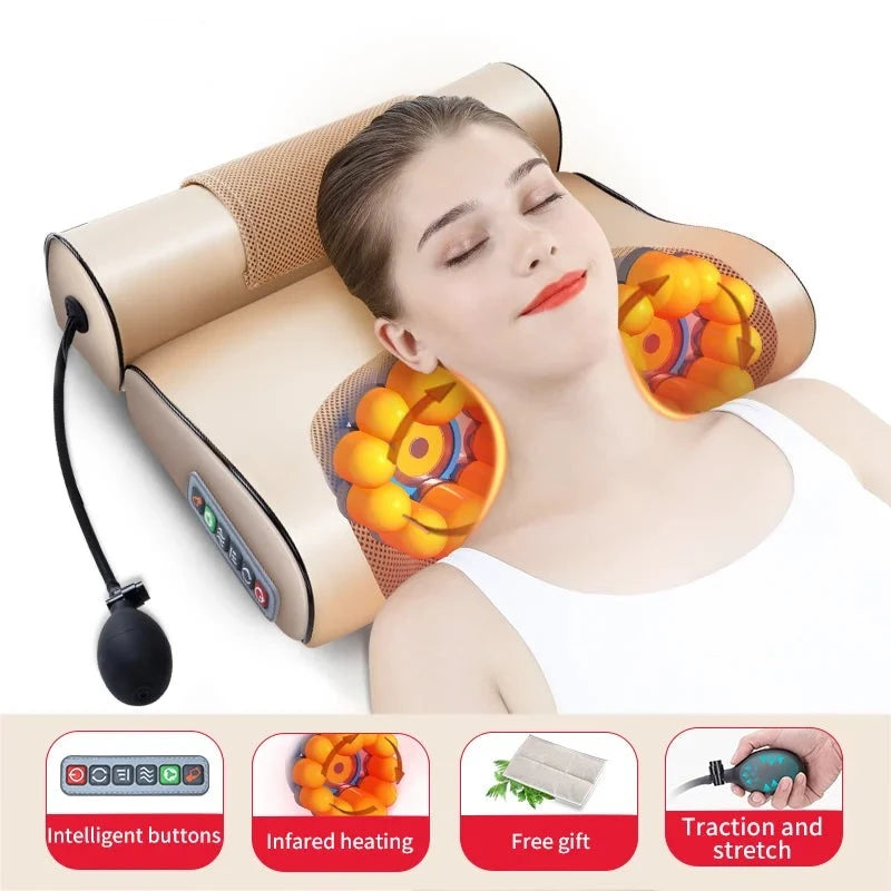 Cervical Massage Pillow with Wormwood Heat Therapy