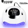 LED UV Light Dryer for Nails Gel Polish with 72 LEDs 4 Timer Setting LCD Display