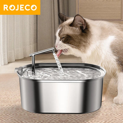 Stainless Steel Cat / Dog Pet Water Fountain Automatic