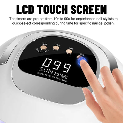 LED UV Light Dryer for Nails Gel Polish with 72 LEDs 4 Timer Setting LCD Display