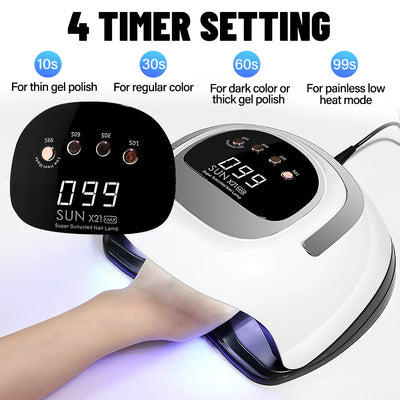 LED UV Light Dryer for Nails Gel Polish with 72 LEDs 4 Timer Setting LCD Display