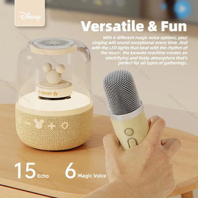 Disney S20 Mini Karaoke Speaker Bluetooth 51 Wireless Microphone