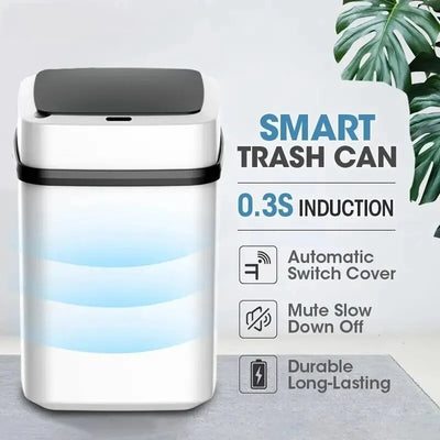 Electric Trash Can Sensitive Mute Odor Isolation Waterproof Automatic Motion Sensor