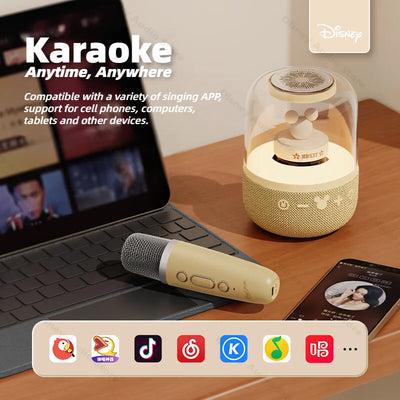 Disney S20 Mini Karaoke Speaker Bluetooth 51 Wireless Microphone