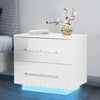 Modern Luxury Nightstand Bedside Table LED Storage Cabinet Sofa Bed side Table